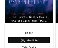 The Strokes standing ticket