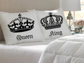Queen And King Cushion Covers Valentines Day Gift Present