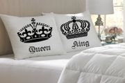 Queen And King Cushion Covers Valentines Day Gift Present