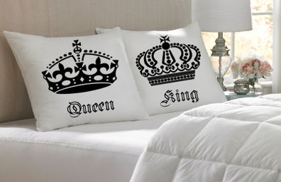 Queen And King Cushion Covers Valentines Day Gift Present