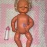 Vintage 1970s Palitoy Tiny Tears  Doll  with topknot 16h 3/4 eye. Image 9
