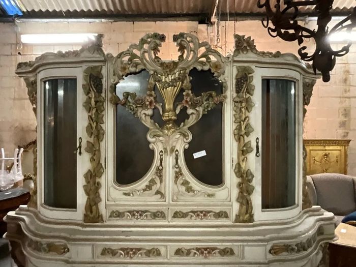 Old beautiful carved wood sideboard