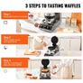 Commerical Round Waffle Maker 1300W Rotatable Non-Stick Waffle Iron 220V Image 7