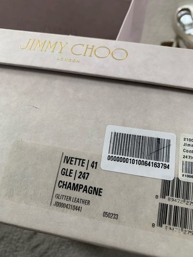 Jimmy Choo Ivette Champagne Sandal - 41