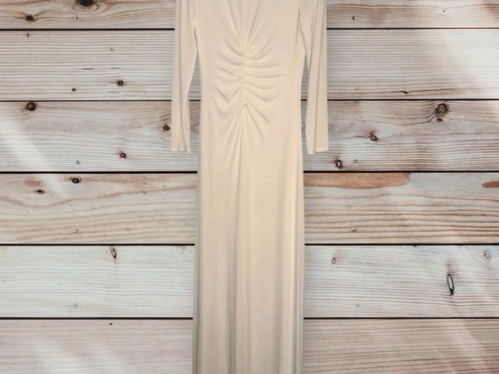 Halston Heritage Off White Maxi Dress