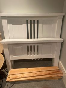 Very Solid & Sturdy White Single Wooden Bed Frame - Can Deliver