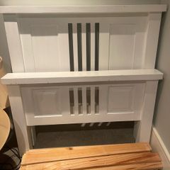 Very Solid & Sturdy White Single Wooden Bed Frame - Can Deliver