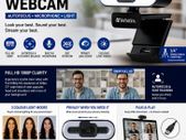 VERBATIM Full HD 1080P Autofocus Webcam with Microphone & LED Light - Professional Streaming & Video Call Camera