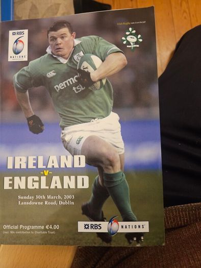 Ireland International Rugby Programs In Good Condition.  See Photos For