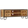 TV Cabinet with Drawers 120x30x40 cm Solid Mango Wood Image 2