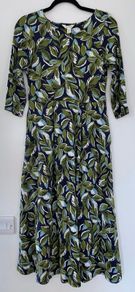 Seasalt Cornwall Green Wild Bouquet Midi Dress