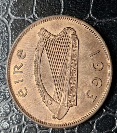 Ireland 1963 Excellent Penny Coin