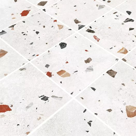 Satin Matt Terrazzo Tiles - 66x66cm