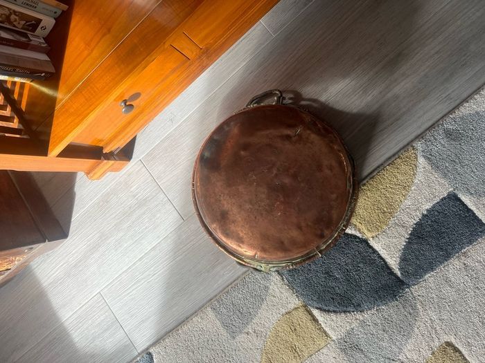 Antique Copper Log Bucket