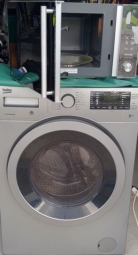 Beko washer dryer grey and Kenwood microwave