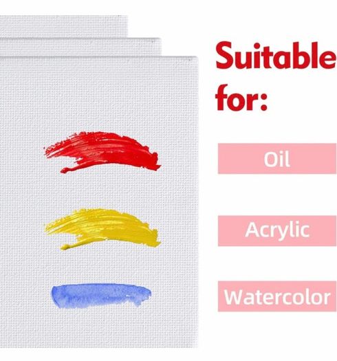 Painting Canvas Panels, Set of 24, Blank Canvas Boards for Acrylic Oil Water Painting 5x7 inch, 8x10 inch, 11x14inch (8 of Each)
