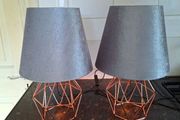 Beautiful pair of modern gold table lamps