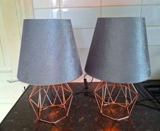 Beautiful pair of modern gold table lamps