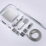 Shower Mixer Set Handheld Shower and with Adjustable 8" Overhead Rainfall Shower Head Twin Head & Body Chrome Plated Set Image 3