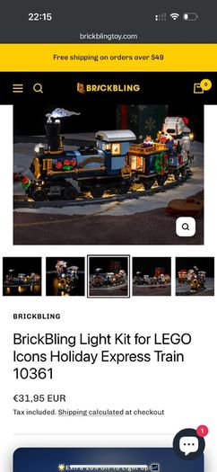 BrickBling Light Kit for LEGO Icons Holiday Express Train