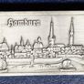 1 Oz silver Hamburg Heraeus Antiqued bar Image 2