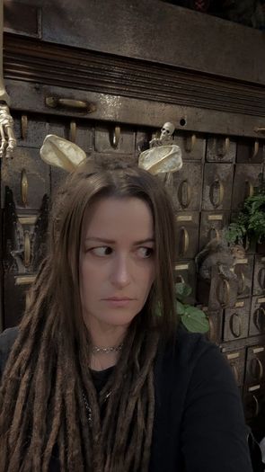 1 Soldered Witchy Odd Badger Scapula Bone Hair Pins
