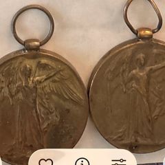 2 Original Named WWI Victory Medals Sherwood Foresters and Army Cyclist Corps