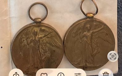 2 Original Named WWI Victory Medals Sherwood Foresters and Army Cyclist Corps