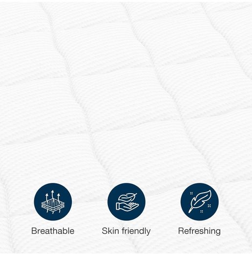 Double Mattress 4FT6, Memory Foam and 7-Zone Pocket Spring Orthopedic Hybrid Double Size Mattress