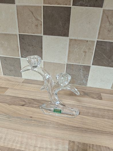 Duiske Crystal Double Candle Holder