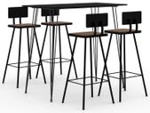 5 Piece Bar Set Black