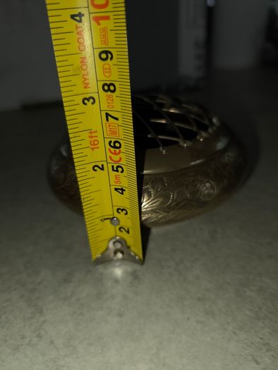 Vintage Brass Flower Frog Vase with Lid | Fragrance Flower Arrangement Pot | Trinket Bowl
