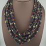 Antique African Style MultiColor Mix 7-8.5mm Glass Beads Necklace Strands Image 7