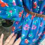 Vintage French blue floral shirt dress Image 5