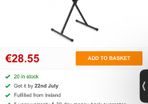 Stagg piano stand with extender