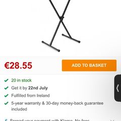 Stagg piano stand with extender
