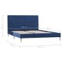 Bed Frame Blue Fabric 120x190 cm Image 7
