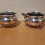 Antique Silver Sugar Bowl And Milk Cream Jug Image 2
