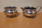 Antique Silver Sugar Bowl And Milk Cream Jug