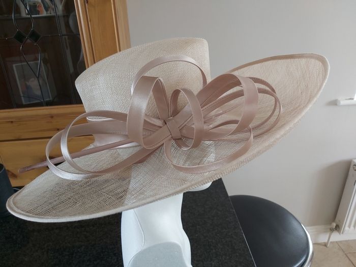 Stunning Oatmeal / Blush Wide Rimmed Hat by Linea