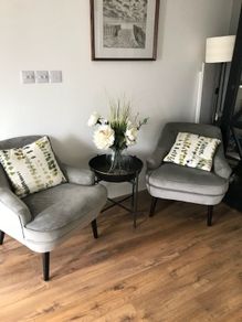 Grey velvet Arm Chairs
