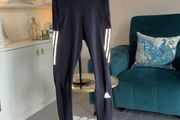 Ladies Black Adidas 7/8 Running Leggings