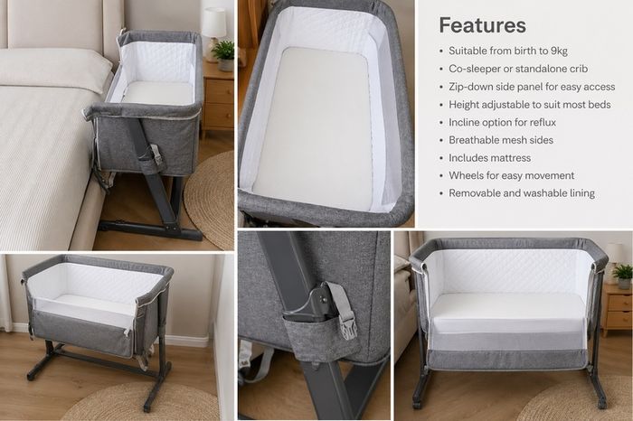 Babylo Cozi Sleeper Bedside Crib Good Condition Priced to Sell