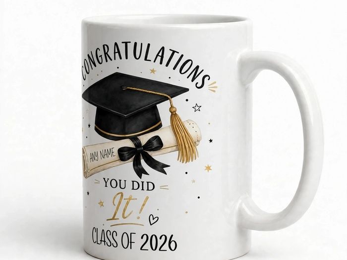 Personalised Graduation Mug - Add Any Name - Class of 2026