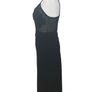 Ladies Black Sexy Strappy Pencil Dress With Embroidered Floral Chest Area Uk 8 includes postage Image 5
