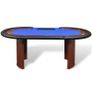 10-Player Poker Table with Dealer Area and Chip Tray Blue Image 4