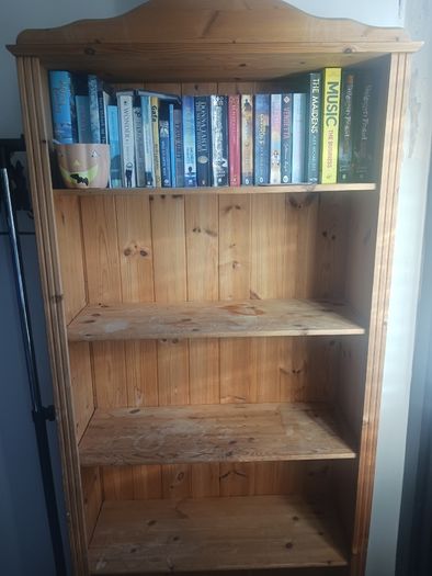 Tall pine bookshelf
