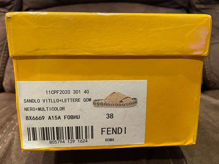 Fendi Sandals Nero+multicolor