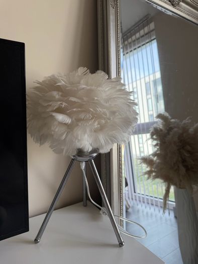 White feather lamp