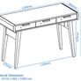 Alphason Pevensey Desk Black / Stirling Oak Image 6